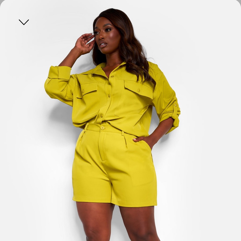 Rebdolls “Keep Up” Suit Shorts size 3X 22/24 in Chartreuse (Never Worn)